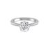 1.50 Carat Flower Shaped Round Diamond Solitaire Ring in Platinum
